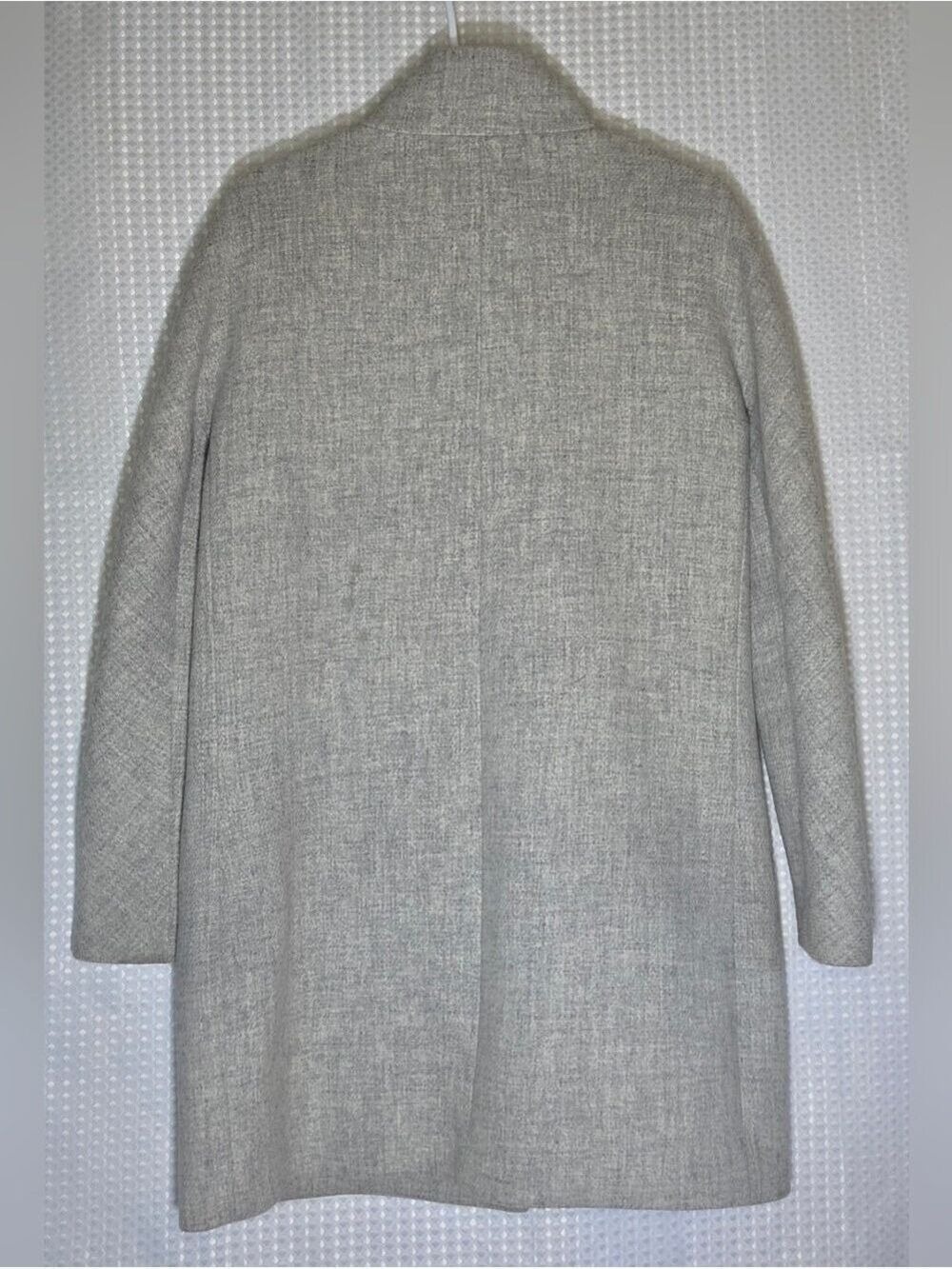 J.Crew Italian Stadium Cloth Wool Coat Gray Nello Gori Size 6 Quiet Luxury - Picture 12 of 14